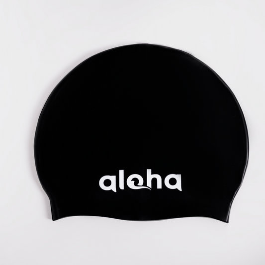Aloha Adult Plain Moulded Silicone Cap Black