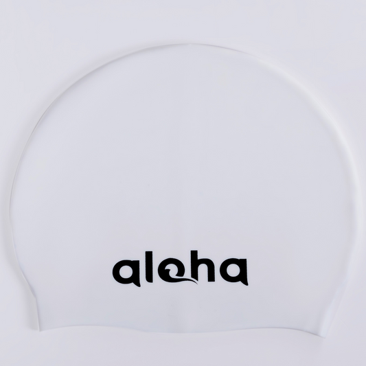 Aloha Adult Plain Moulded Silicone Cap White