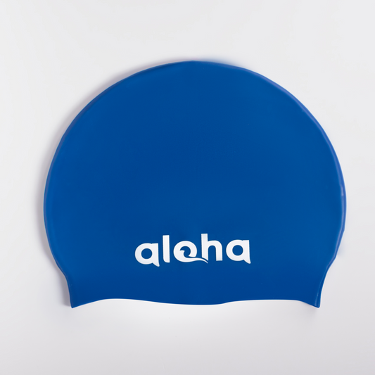 Aloha Adult Plain Moulded Silicone Cap Navy